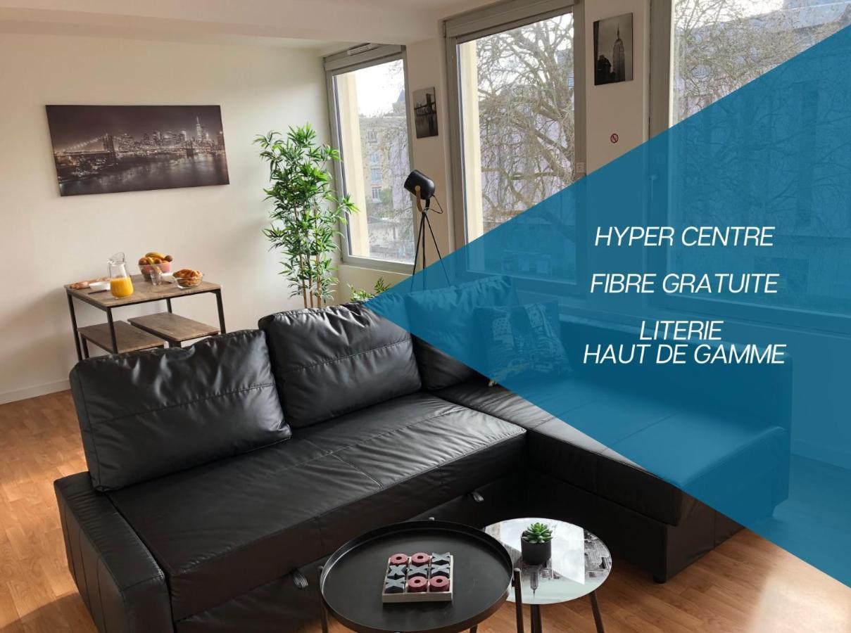 Hyper Centre - Wifi Fibre Gratuit - Jergweloh - Le New Yorkais Lejlighed Caen Eksteriør billede